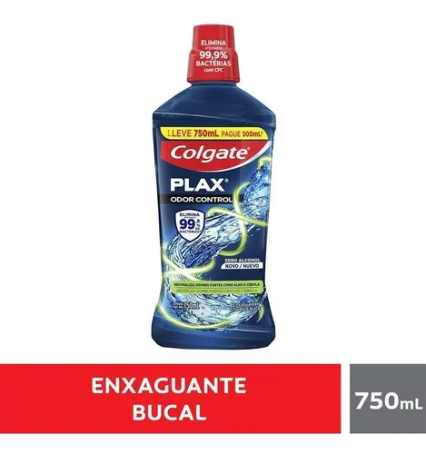 Enxaguante Bucal Colgate Zero Ácool Plax Odor Control 750ml