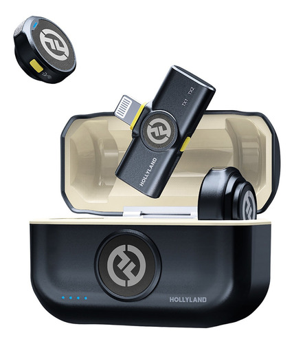 Micrófono de solapa inalámbrico Hollyland Lark M2, versión para iPhone, color: negro