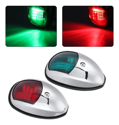 A Luz De Navegación Marina Led 12v Impermeable Verde