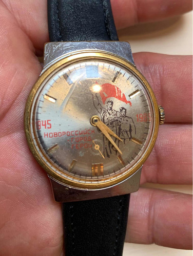 Reloj De Pulso De Cuerda Pobeda Ruso Sovietico 1945-1985