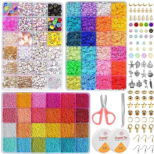 Kit De Abalorios De Arcilla Pulseras, 24 Colores, 23150...