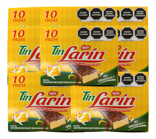 Tin Larín 50pz Chocolate Galleta Y Crema Cachuate Nestle