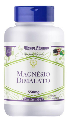 Magnésio Dimalato 500 Mg 60 Cápsulas