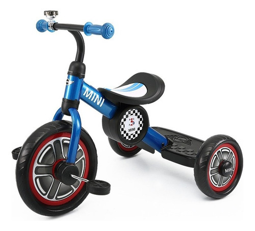 Triciclo Infantil Mini Cooper Rastar Rsz3002 Acero Reforzado Color Azul