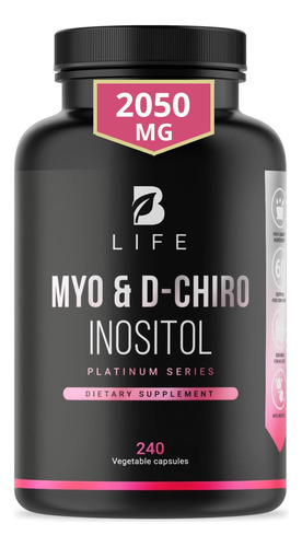 Myo & D-chiro Inositol + 2250mg Capsulas Para Mujeres Apoyo