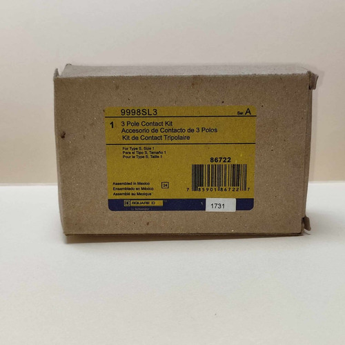 Kit De Contactos 9998sl3 Nema 1 Marca Square D - Schneider