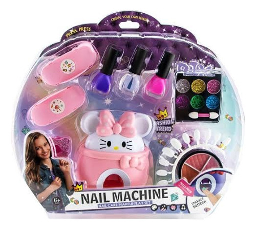 Set De Decoración Uñas Para Niñas Manicura Hello Kitty 12 Pz