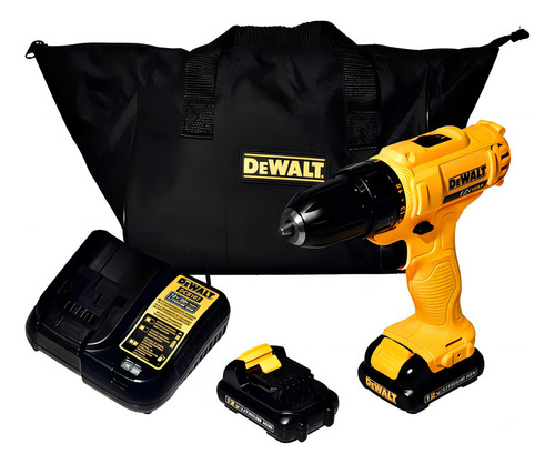 Taladro Atornillador Dewalt Dcd700c2 3/8 12v Inalámbrico Frecuencia 60 Color Amarillo
