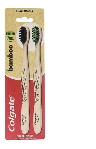 Cepillo Dental Colgate Bamboo Biodegradable 2 Unidades