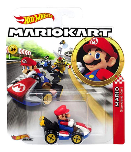 Mario Kart Personaje Coche Diecast Escala 1:64 - Mario