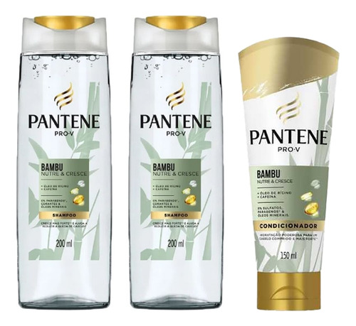 Kit Pantene Bambu 2 Shampoo 200ml + 1 Condicionador 150ml