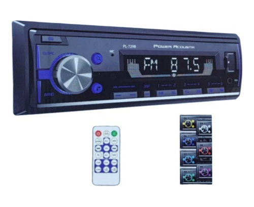 Estéreo Power Acoustik De 1 -din Pl-729b Excelente Calidad