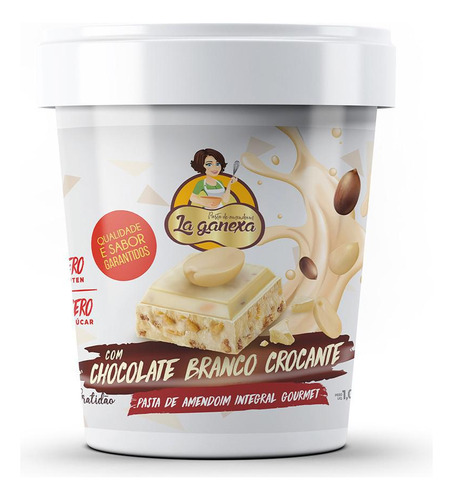 Pasta De Amendoim Gourmet Chocolate Branco 1kg