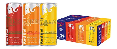 24 Pack Red Bull Edition Sabores Importados 250ml