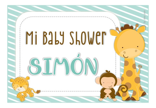 Kit Imprimible Animalitos De La Selva Mod.2 - Baby Shower