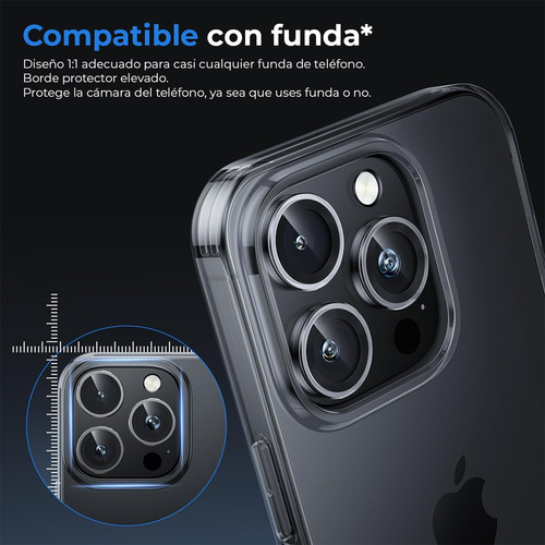 Mica Camara Instalador + 2 Mica Cristal Templado Para Iphone Iphone 16