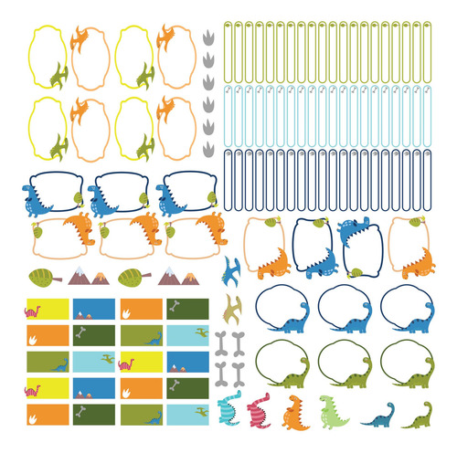 Imagem 3 de 3 de Etiquetas Personalizadas Material Escolar 126un Dinossauro