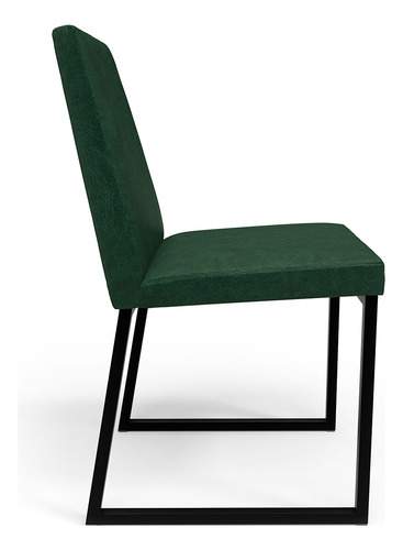 Kit 6 sillas industriales para comedor y cocina Dafne Facto, color verde musgo