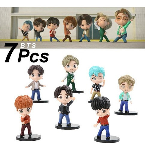 A Kit Bts 7 Figuras Boneca Rm Jin Jimin V Suga Jhope Junkook
