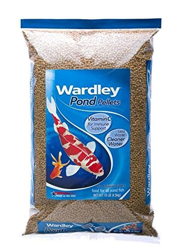 Los Pellets Wardley Del Estanque De Peces De Alimentos