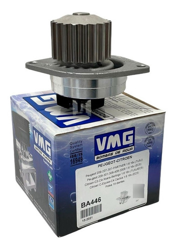 Bomba De Agua Vmg P/ Peugeot 206 207 208 307 308 1.6