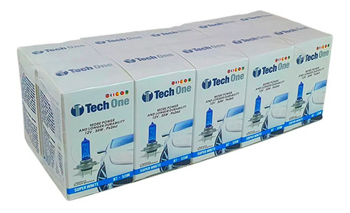Imagem 7 de 7 de Kit 10 Lampada Super Branca H7 8500k 12v 55w Techone