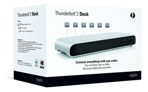 Elgato Thunderbolt 2 Dock With Thunderbolt Cable, 4k And Dua