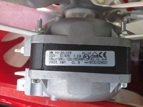 Motor Ventilador  230 V 1550 Rpm Nevera Cava Refrigeración