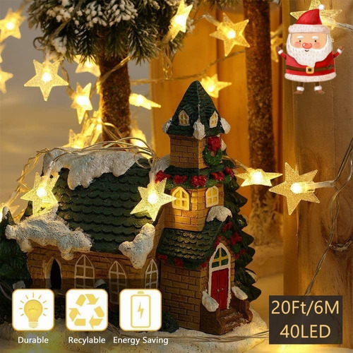 Imagen 2 de 10 de Cortinas Serie Luces Led De La Estrella Cuerda Usb 20ft/6m