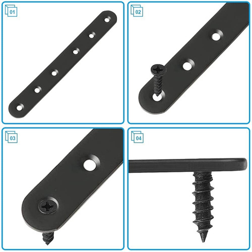 Placa De Reparación De Soporte Recto Para Unir Madera Y Meta