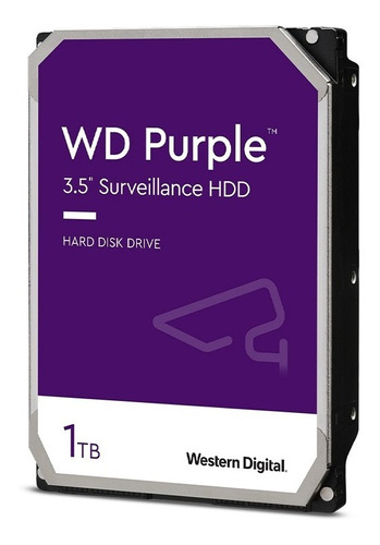 Imagen 1 de 5 de Disco Duro Wd D/s Purple 1tb Surveillance 64mb