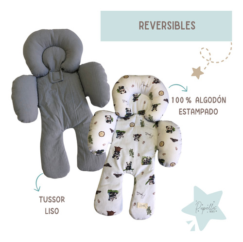 Reductor Bebe Huevito Cochecito Universal Reversible Algodon Panditas