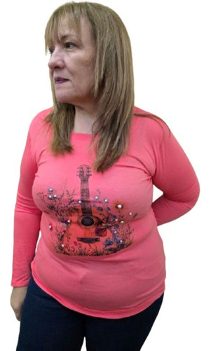 Remera Algodon Spum Sublimada Mangas L,personalizada T 1 A 8