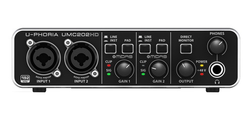 Behringer Umc-202hd Interface De Audio 2 Entradas 2 Salidas