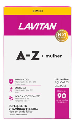 Lavitan Mais A-z Mulher Com 90 Comprimidos Val 02/21