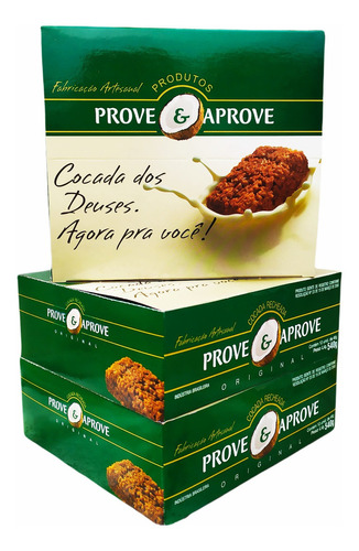 Prove & Aprove Cocada Recheada coco com coco sem glúten 45 g 12 u pacote x 3