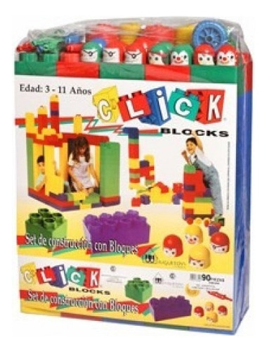 Bloques Gigantes Encastre Apilable Click Block 90 Pzs Niños