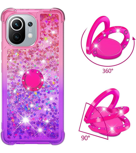 Imagen 2 de 7 de Funda Para Xiaomi Mi 11 Gradient Quicksand Mujer Gij73