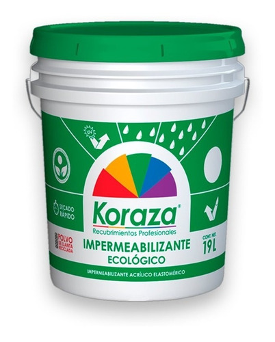 Impermeabilizante Ecologico Koraza De Llanta / 3 Años - 19l