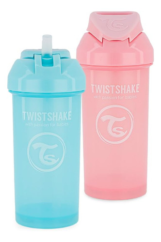 Twistshake Straw Cup Vaso Entrenador Bebe Con Popote 360 Ml