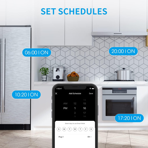 Junlit Enchufe Inteligente Dual, Extensor De Salida Wifi De