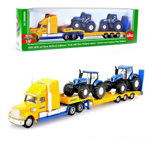 Camion Con 2 Tractores New Holland - Siku 1805- 1/87 H0