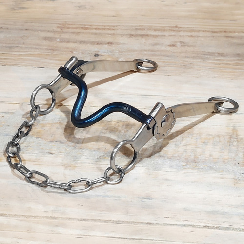 Freio Para Cavalo Perna De Grilo Inox Bocal Ferro Crioulo