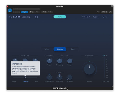 Audio Plugin Landr Mastering (Usado)