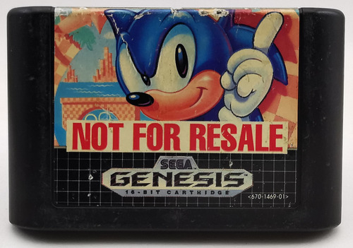 Sonic The Hedgehog Sega Genesis Not For Resale * R G Gallery