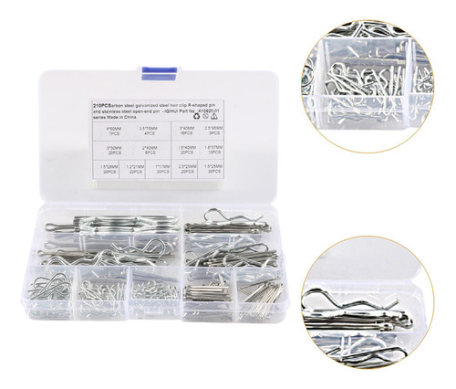 Kit De Surtido De Pasador De Cotter De 210x, Alfileres De