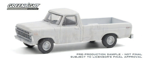 Greenlight 1:64 1973 Ford F-100 Pickup Camioneta Blanco 1:64 Color Rojo