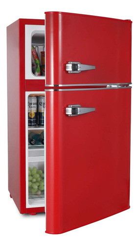 Mini Refrigerador Northair 3.2 Pies Cúbicos Color Rojo