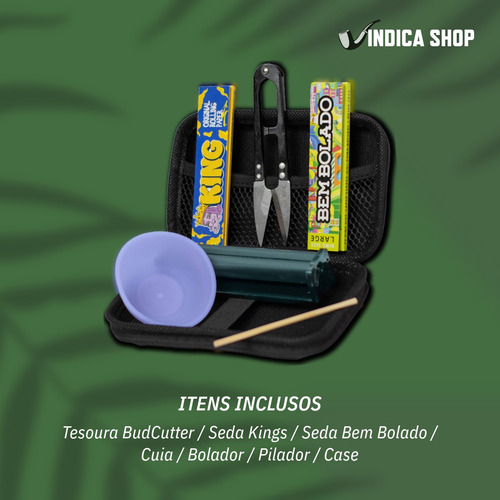 Case M Estojo, Tesoura, Sedas E Bolador Para Tabacaria