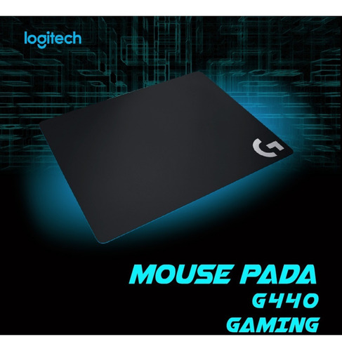 Imagen 5 de 8 de Mouse Pad gamer Logitech G440 Serie G de caucho y tela 280mm x 340mm x 3mm negro